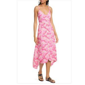 A.L.C. Marissa Pink Floral Print Midi Dress, size 8